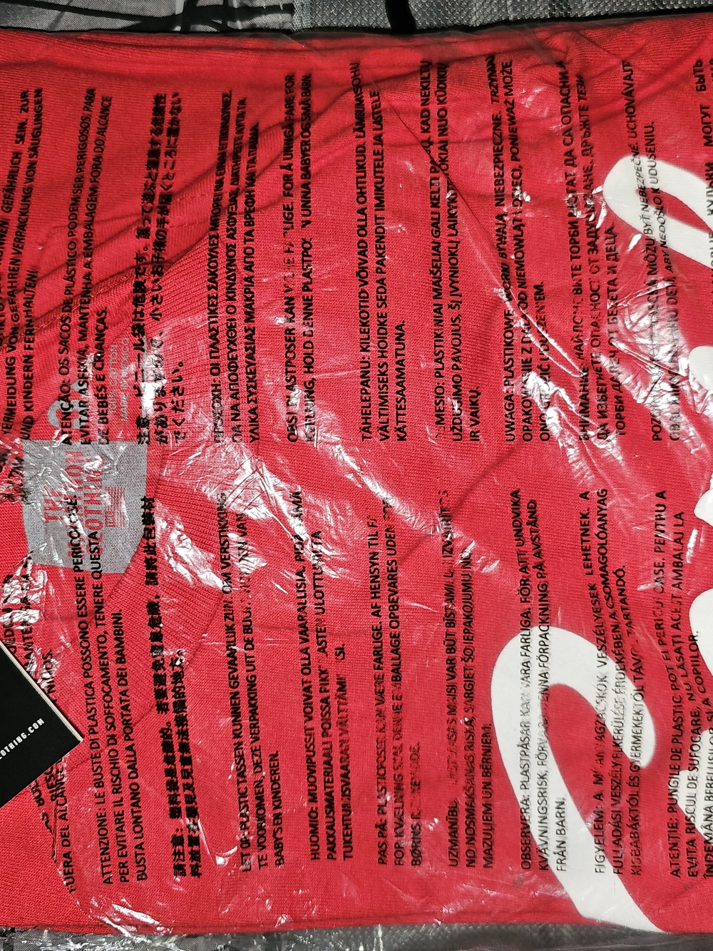 THE MARATHON CONTINUES Red Graphic Tee with White Print